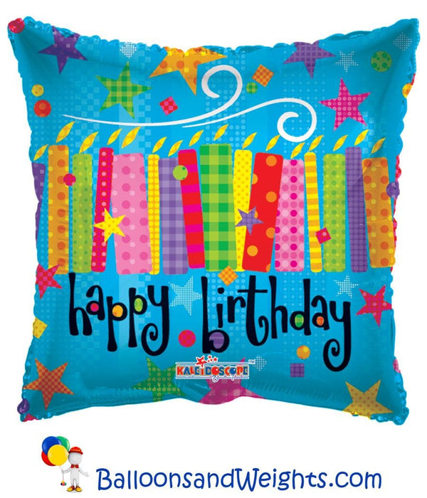 18 Inch Birthday Blow Candles Foil Balloon | 100 pcs