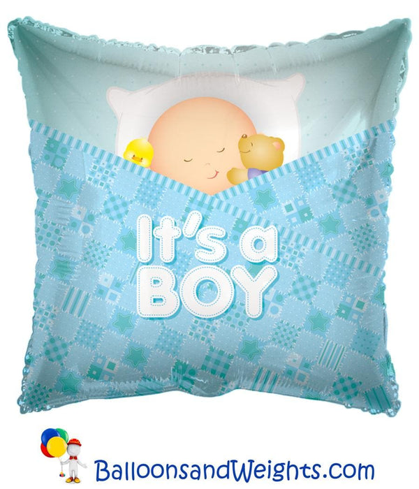 18 Inch Baby Boy Sleeping Foil Balloon | 100 pcs