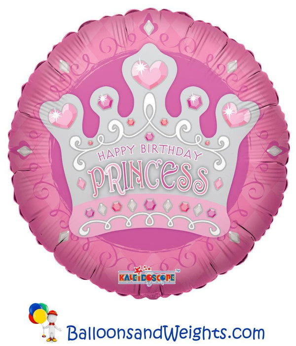 18 Inch Princess Tiara Foil Balloon | 100 pcs