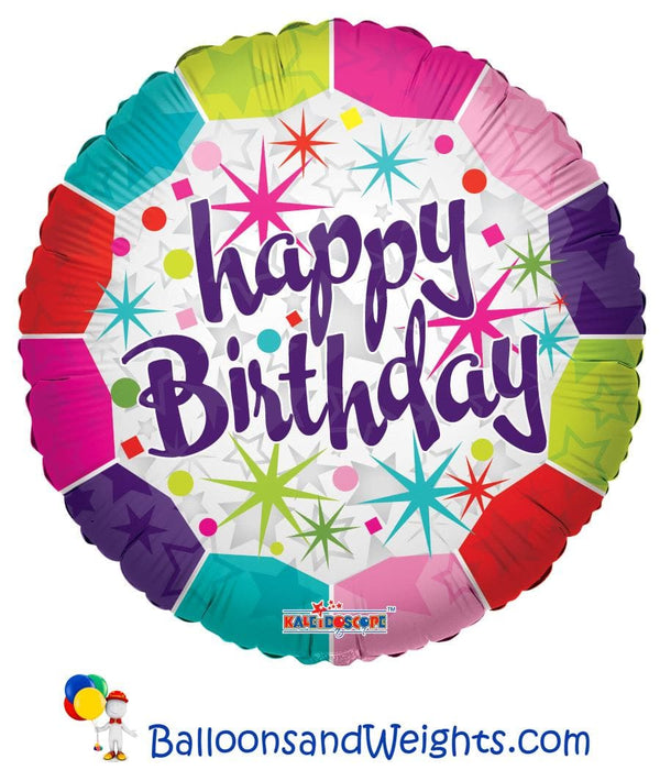 18 Inch Happy Birthday Fresh Foil Balloon | 100 pcs