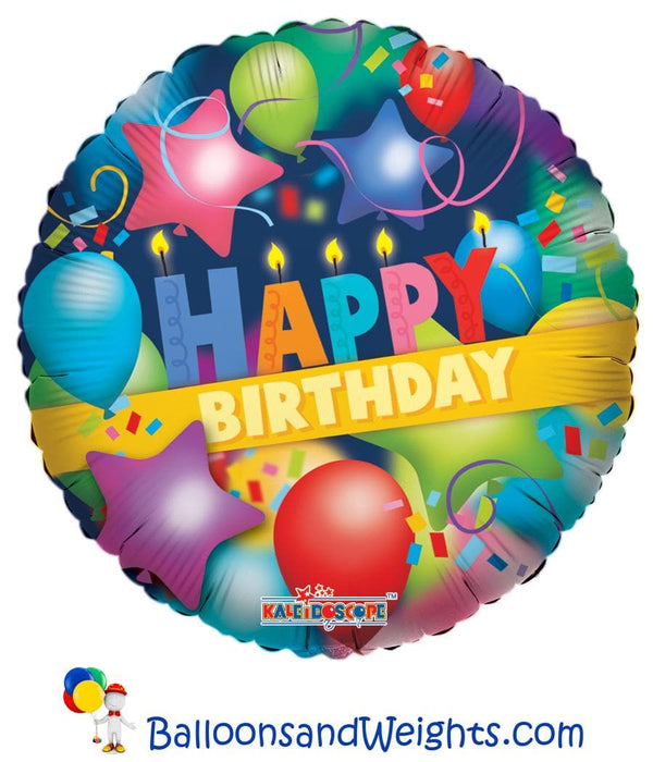 18 Inch Happy Birthday Party Foil Balloon | 100 pcs