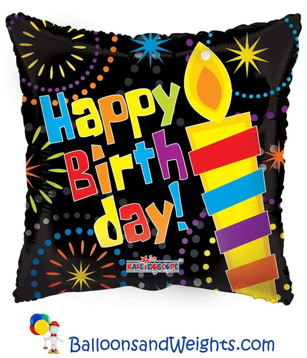 18 Inch Birthday Big Candle Foil Balloon | 100 pcs