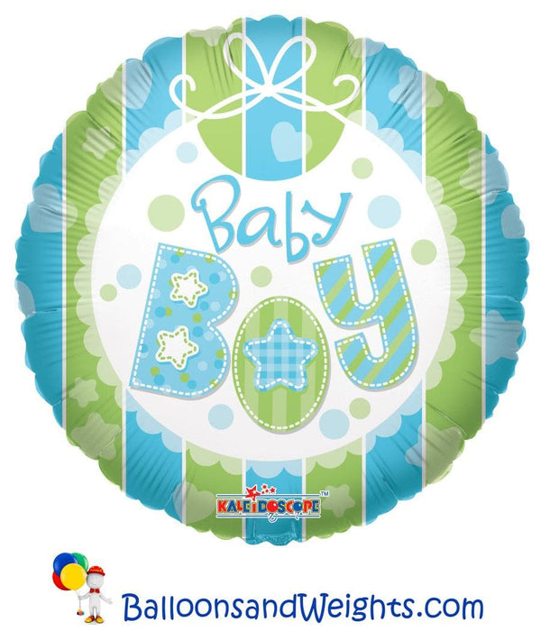 18 Inch Baby Boy Bib Foil Balloon | 100 pcs