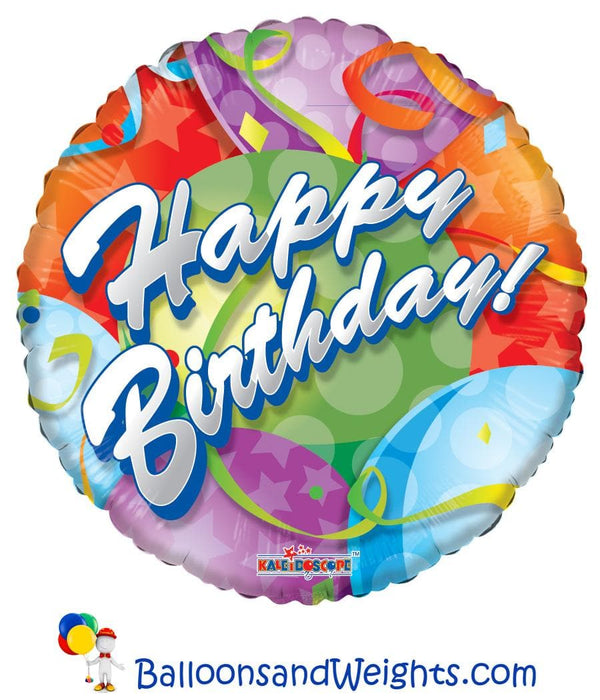 18 Inch Birthday Festive Foil Balloon | 100 pcs