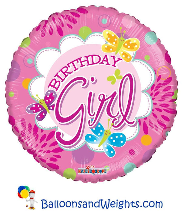 18 Inch Birthday Juvenile Girl Foil Balloon | 100 pcs