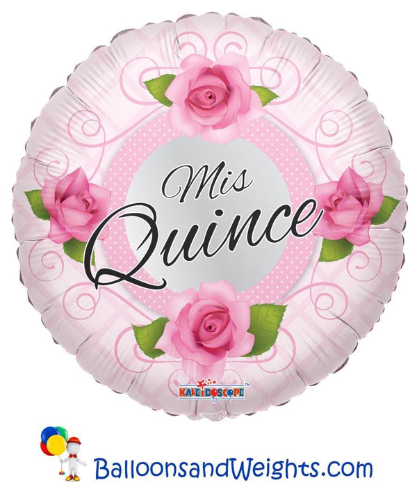18 Inch Mis Quince Roses Foil Balloon | 100 pcs
