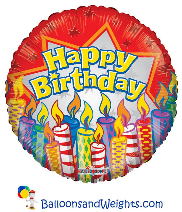 18 Inch Birthday Candles Foil Balloon | 100 pcs