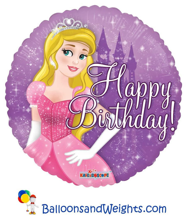 18 Inch Birthday Princess Foil Balloon | 100 pcs
