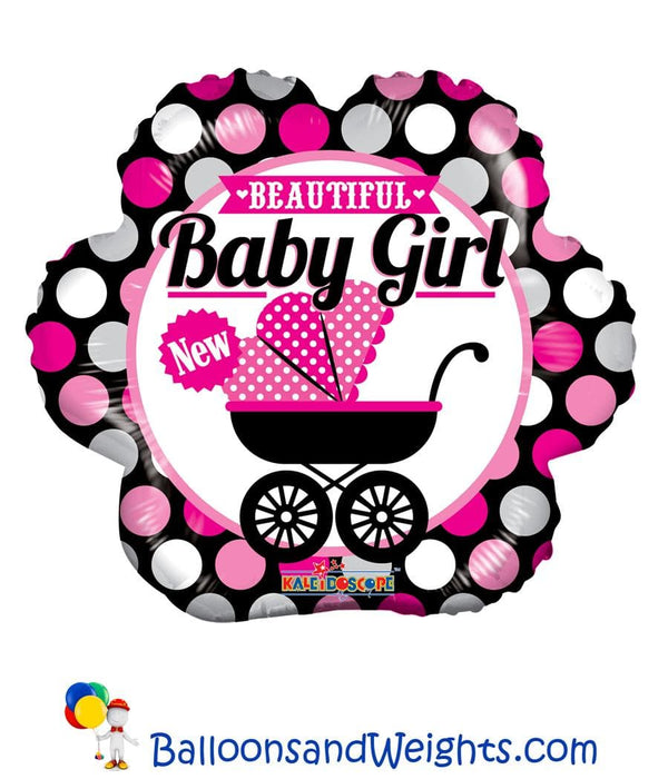 18 Inch Beautiful Baby Girl Foil Balloon | 100 pcs