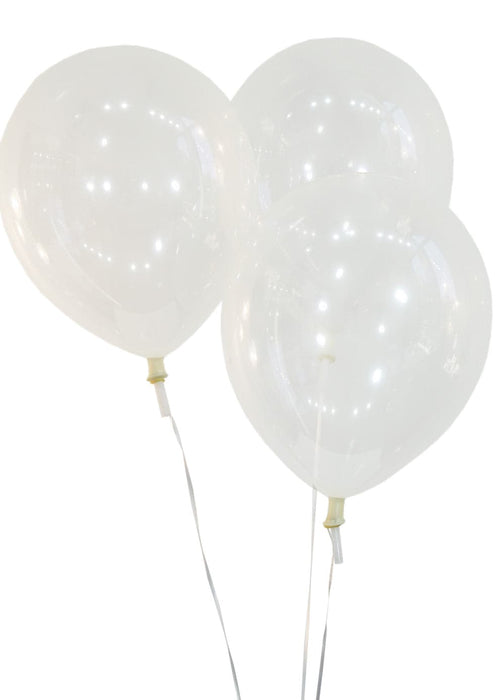 12 Inch Decorator Clear Latex Balloons | 100 pc bag