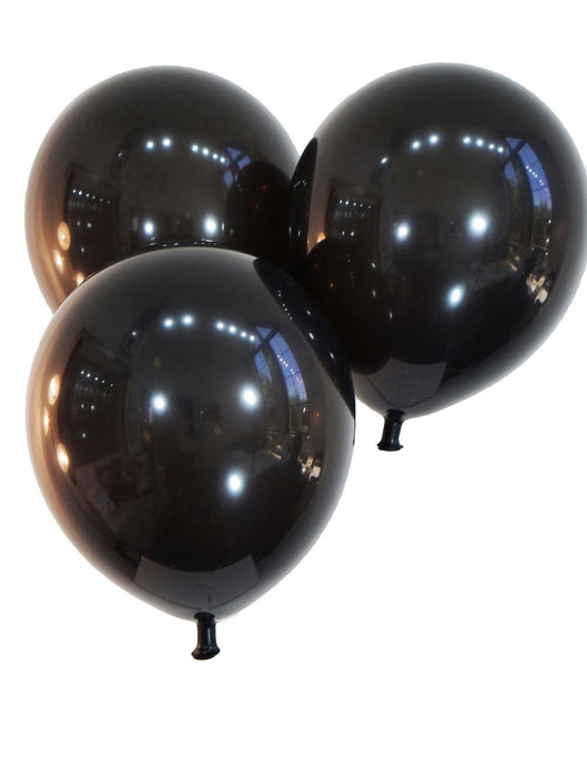 Bulk 9 Inch Latex Balloons | Decorator | Midnight Black | 144 pc bag x 10 bags