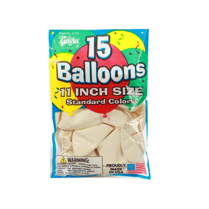 15-ct Retail-Ready Bags - 11" Standard Red Latex Balloons by Gayla