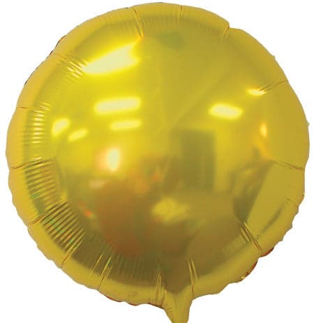 18 Inch Gold Balloons | Round Foil Balloons | 50 pc