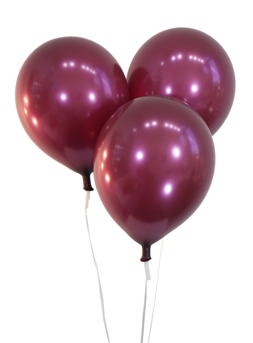 12 Inch Latex Balloons | Metallic | Burgundy | 144 pc bag