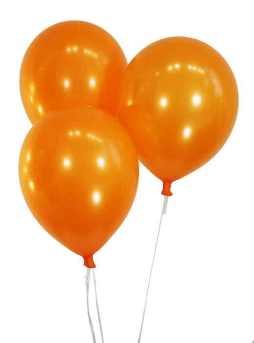 12 Inch Latex Balloons | Metallic Orange | 100 pc bag