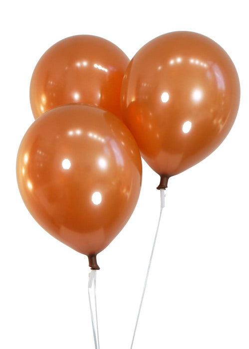 12 Inch Metallic Copper Latex Balloons | 100 pc bag