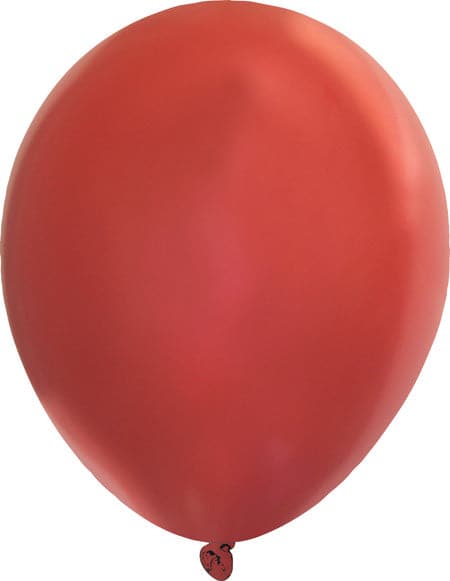 9" Self-Sealing Valved Latex Balloons | Metallic Red | 1,000 pcs