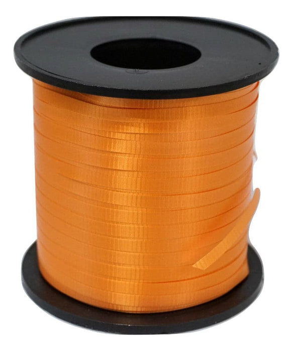 Orange Balloon Ribbon | 500 Yard Length Spool | 5 Spool Value Pack