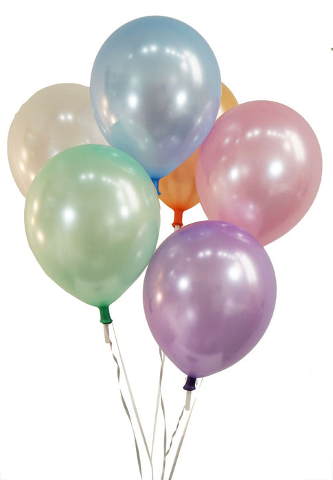 12 Inch Pearl Assortment Balloons | Pearlized Assortment Latex Balloons | 144 pc bag