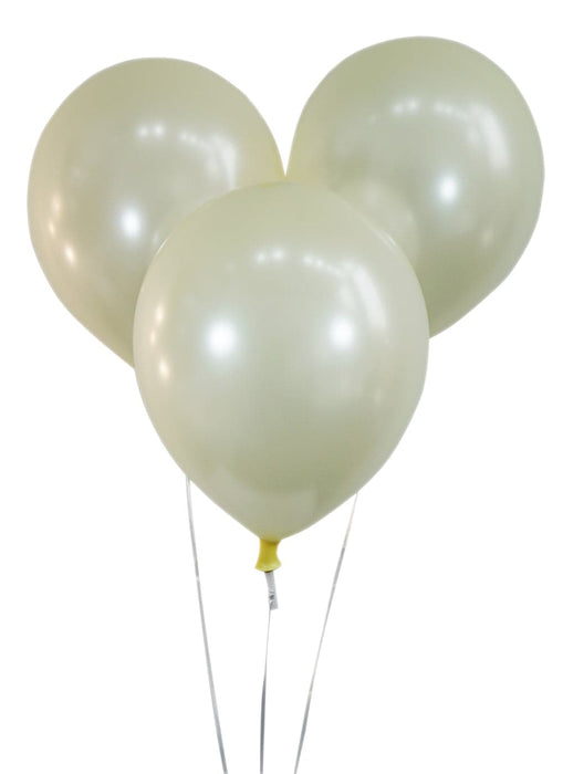 12 Inch Pearlized Ivory Latex Balloons | 100 pc bag