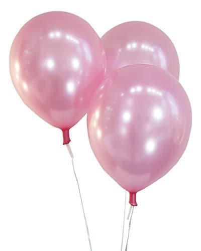 12 Inch Pearlized Pink Latex Balloons | 100 pc bag