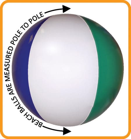 Printed Beach Ball Measuring | BalloonsAndWeights