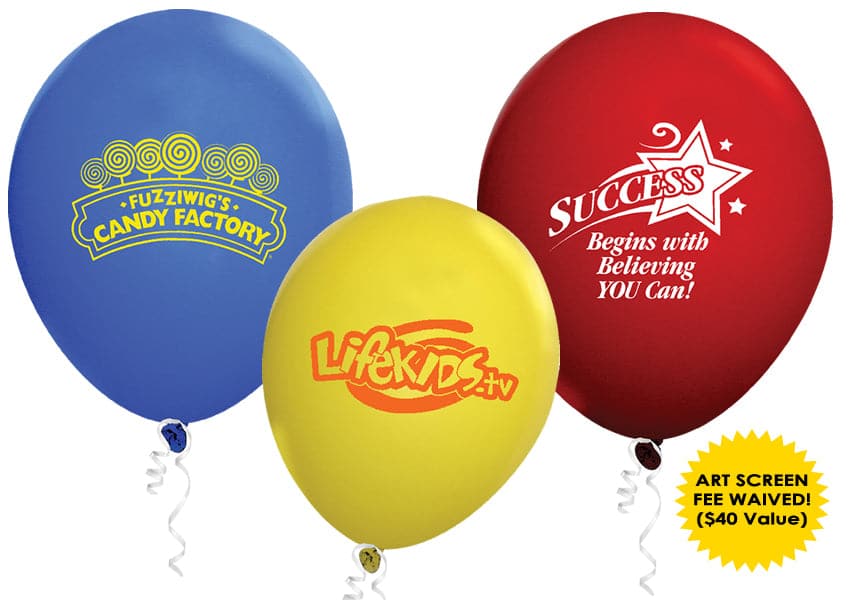 Custom Printed Latex Balloons | Standard Colors | 1000 pc (per case)