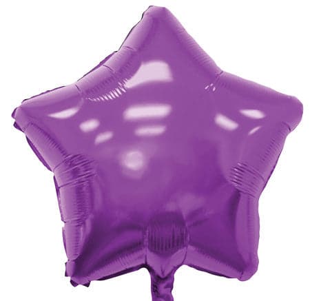 18 Inch Purple Star Balloons | 50 pc